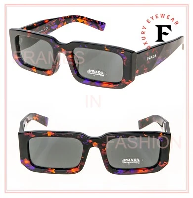 Gafas de sol de moda PRADA SYMBOLE púrpura rojo floral negro triángulo PR06YFS 06Y Foto 1 de 4