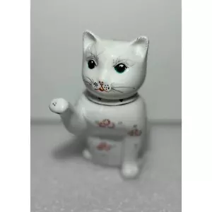 Lucky Cat pentola creatrice vintage piccola in ceramica alta 5 1/4" - Foto 1 di 4