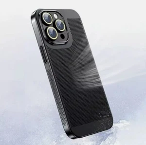 Funda de teléfono galvanizada disipación de calor transpirable para iPhone 16 15 14 13 Pro - Imagen 1 de 16