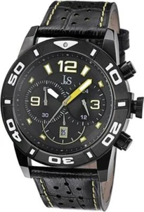 Joshua & Sons JS60YL Cronógrafo Fecha Gmt Amarillo Acentuado Negro Hombre Reloj - Imagen 1 de 4