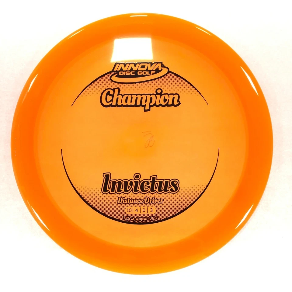 DISC GOLF INNOVA CHAMPION INVICTUS DISTANCE DRIVER 168g ORANGE W/ BLACK FOIL - Image 1 of 1