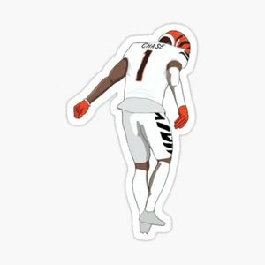 Ja'marr Chase Cincy Sticker Aufkleber Jamar Decal 3x4" Bengals Joe Burrow - Bild 1 von 1