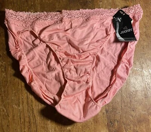 Jockey “No Panty Line Promise” Panties Size 7 Pink Lace Waistband NWT - Picture 1 of 4