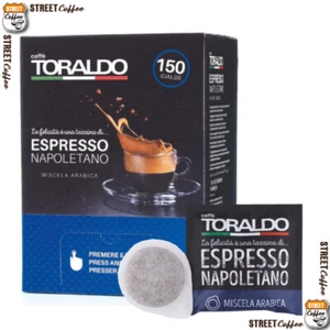 450 Cialde Caffè Toraldo Filtro Carta Filtrocarta ESE 44 mm Miscela Arabica - Foto 1 di 5