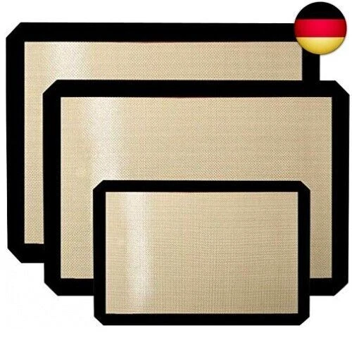 AVANNA Backmatten Silikon Backpapiere Schwarz 3er Set