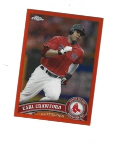 2011 Topps Chrome Orange Refractors #3 Carl Crawford  BOSTON RED SOX - Picture 1 of 1