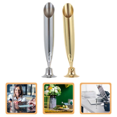 2Pcs Einzelstifthalter Metall Für Schreibtisch Stifthalter Stiftständer Neu - Bild 1 von 4