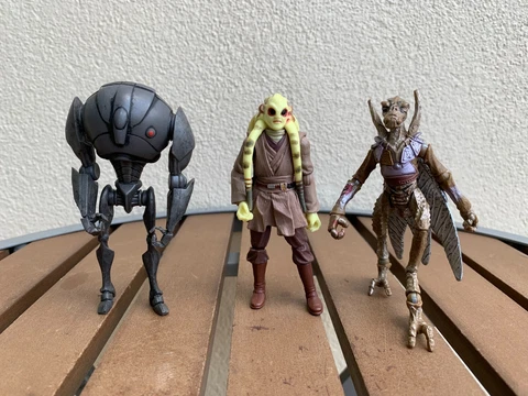 Star Wars Clone Wars Figure Lot Super Battle Droid Kit Fisto Geonosian AOTC EP 2 Cover