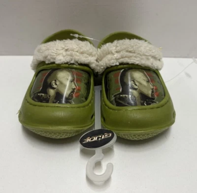 GIJOE toddler size 5/6 green clogs with faux fur  lining - Image 1 of 4