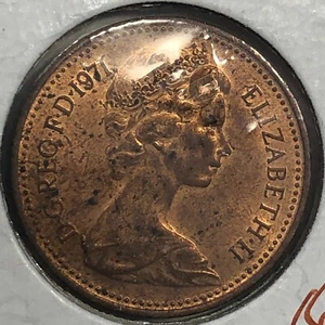 1971 Great Britain New Penny Foreign Coin #1640 - Picture 1 of 2