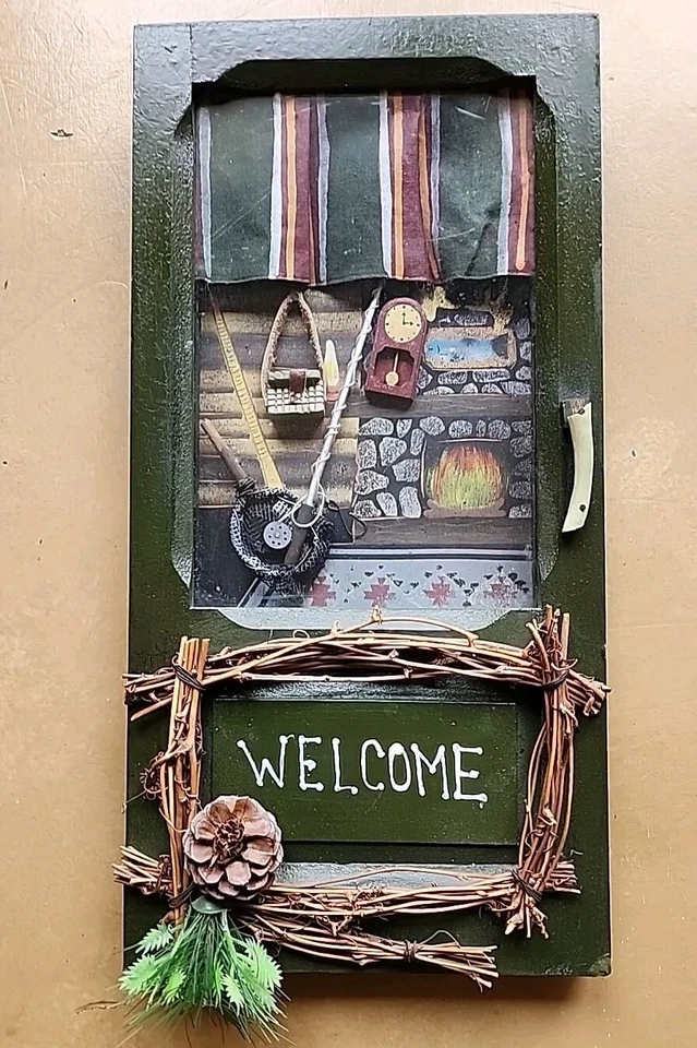 Caja de sombra de pesca de bienvenida equipo de pesca mirando dentro decoración de cabina  Foto 1 de 4