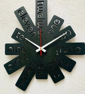 Wood Style Wall Clock Home Décor Oversized Round LargeFrame Display style Rustic - Picture 1 of 6