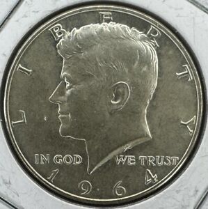 1964 D Kennedy Half Dollar • 50¢ • 90% Silver • Very Sharp Details #325