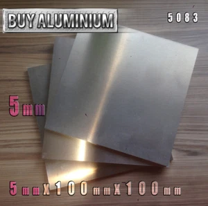 Aluminium Plates 5mm x 100mm x 100mm - 5083 - Picture 1 of 2