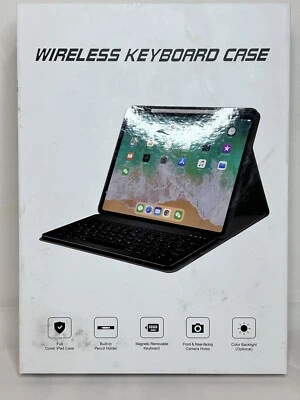 Wireless Keyboard Case Buetooth 3.0 iPad Android Windows MULTIColor Backlight OB - Image 1 of 4