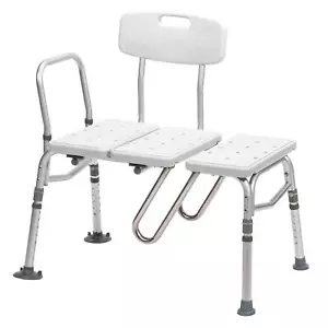Drive Medical Splash Defense Tub Transfer Bench for Bathtub with Curtain White - Picture 1 of 7