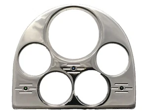 1952 1953 FORD CAR 5 GAUGE DSAH PANEL POLISHED BILLET ALUMINUM - Picture 1 of 3