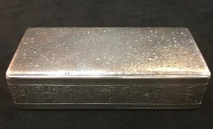French Sterling Silver Trinket “Bijouterie” Box 19th Cent 2nd Standard 143 Grams - Picture 1 of 12