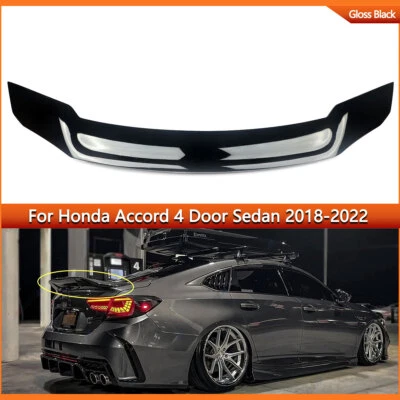 Rear Trunk Spoiler Painted For 18-22 10th Honda Accord JDM OE Style Gloss Black - Imagem 1 de 4