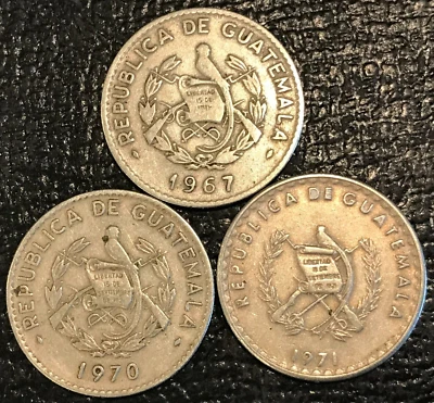3 GUATEMALA 10 CENTAVOS COIN-1967/1970/1971-AGT784 - Image 1 of 2