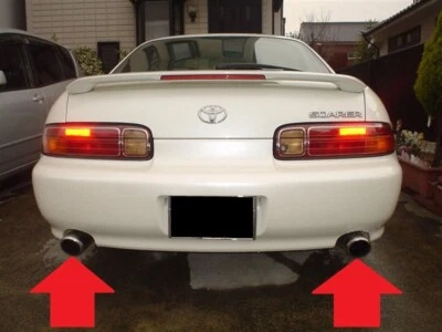 Juego de 2 puntas de escape cromadas originales Toyota Soarer Lexus SC430 UZZ40 RH LH Foto 1 de 3