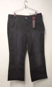 NWT Zana-Di Women's Plus Size 26 Bootcut High Rise Retro Dark Black Denim Jeans - Picture 1 of 15