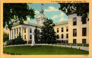 Unposted Linen Post Card The State Capitol Building Tallahassee Florida - Picture 1 of 2