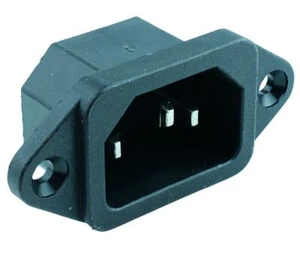 C14 IEC PCB Inlet Plug Chassis Panel Mount Connector - Picture 1 of 1