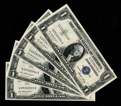 1 Pcs 1935-E $1 Silver Certificate Blue Seal GEM UNC Free Shipping (B143) - Image 1 of 2