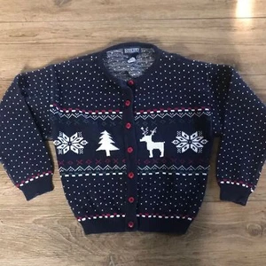 Land’s End | Girls Christmas cardigan sweater. Size M - Picture 1 of 7
