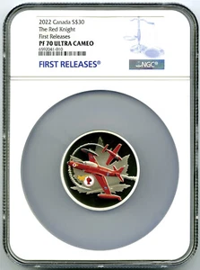 2022 $30 CANADA 2 OZ SILVER THE RED KNIGHT NGC PF 70 UCAM FIRST RELEASES - Picture 1 of 2