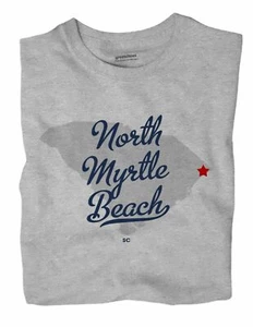 North Myrtle Beach South Carolina SC T-Shirt MAP - Picture 1 of 6