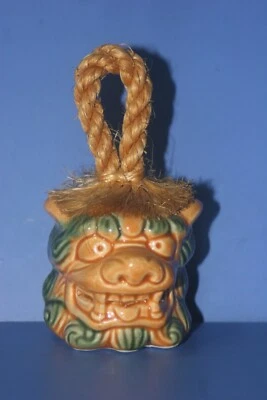 Fu dog Foo dog Shishi 94 Lucky God Bell ”Brown ring” Japan - Image 1 of 4