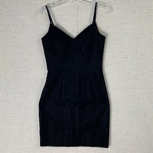Abito Vintage Moda International Donna 6 Velluto Gotico Nero Mini Capriccioso - Foto 1 di 10