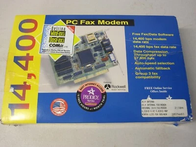 Delrina 14400 Bps Win & Dos Fax Pc Internal Half Cards Modem For PC/AC - Image 1 of 4