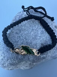 Pulsera St Jude Negro Pulsera De San Judas Tejida Con Hilo Color Negro - Imagen 1 de 2