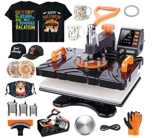 DREAMVAN Heat Press Machine, Upgraded 8 in 1 Heat Transfer Machine, 12" X 15"... - Picture 1 of 6