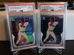 Justin Crawford 2023 Bowman 1er Mojo y 2023 Cromo 1ª PSA 10 Filis - Imagen 1 de 7