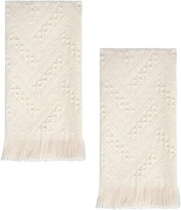 Luxus Deko Handtücher Badezimmer: 2 Packungen 14X30 100% Baumwolle Türkisch Saugfähig - Bild 1 von 7