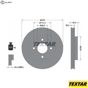 2x BRAKE DISC 92148703 FOR MITSUBISHI LEGNUM/VI CEDIA/VII GALANT/ASPIRE/Mk 1.6L - Picture 1 of 9