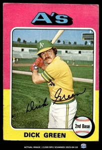 1975 Topps #91 DICK GREEN VG-EX Oakland Athletics - Picture 1 of 2