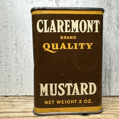 Vintage Claremont  Spice Tin - Mustard -McClintock Stern San Francisco CA - Image 1 of 4