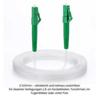 Glasfaserkabel Transparent LC/APC (8°) SIMPLEX 1m-30m CONBIC® + FREE LC ADAPTER - Bild 1 von 4