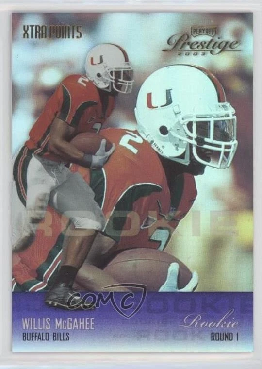 2003 Playoff Prestige Xtra Points Purple /25 Willis McGahee #167 Rookie RC - Image 1 of 2