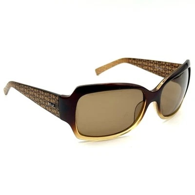 Reliquia Ropa de Sol Lucy Envolvente Gafas de Sol Marrón Floral Grabado Diseñador Moda Marco Foto 1 de 4