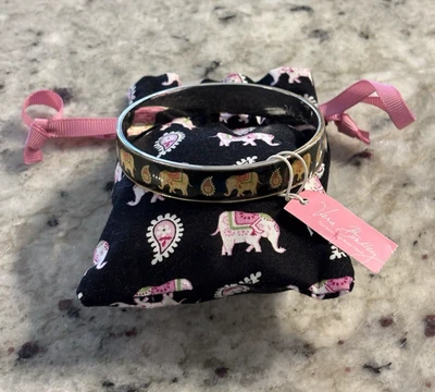 Vera Bradley Pink Elephants Bangle Bracelet Breast Cancer Collection & Dust Bag - Image 1 of 4