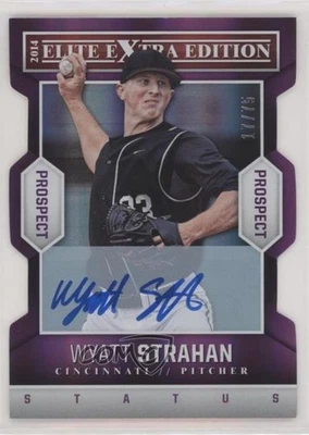 2014 Elite Extra Edition Status Purple Die-Cut Signatures /75 Wyatt Strahan Auto - Image 1 of 2