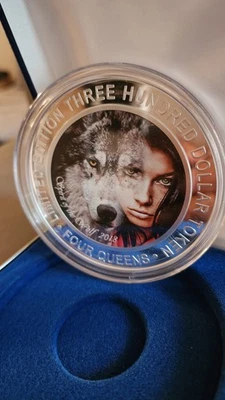 4Qs Spirit of the Wolf 2018  1/2 Pound $300 Silver Strike .999 RARE 148 Minted - Image 1 of 4