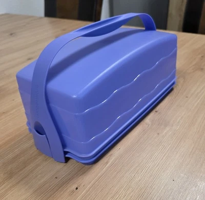 Tupperware Junge Welle Kastenkuchenbehälter mit Griff, Gebrauchte  - Bild 1 von 4