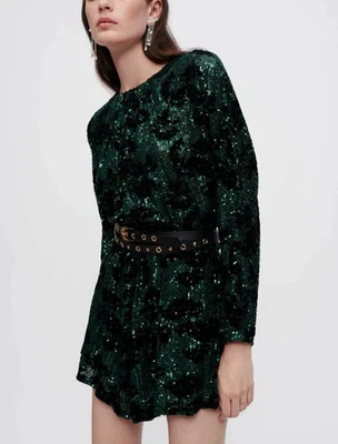 Calça Maje Feminina Tamanho 36 FR/S Fit & Flare Lantejoulas MFPCO00277 - Imagem 1 de 4